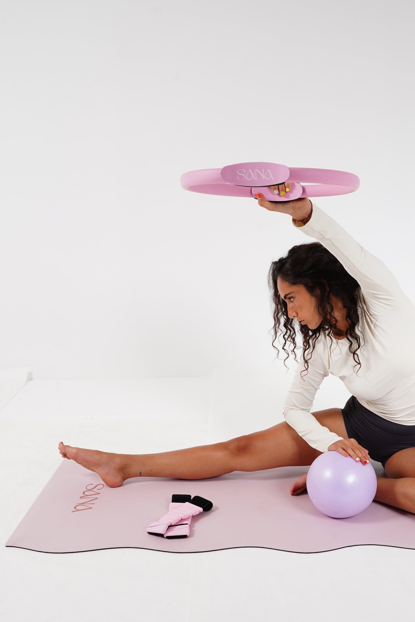 Tapis de pilates ondulé Rose