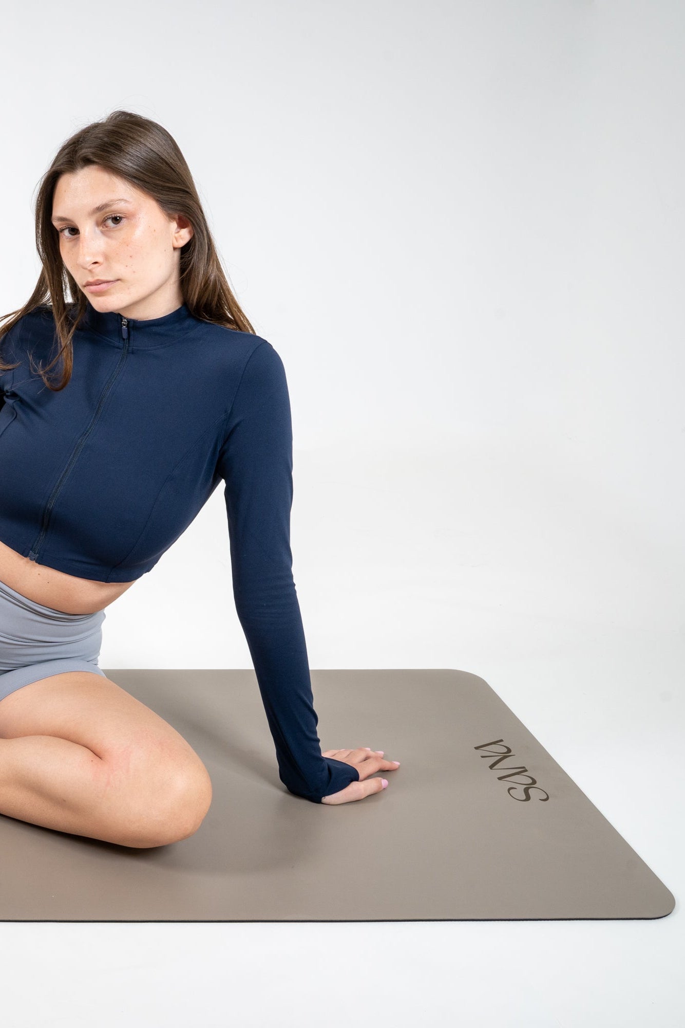 Tapis de Pilates Grip arrondi beige