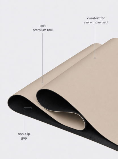 Tapis de Pilates Grip arrondi beige